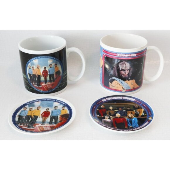 Vintage Star Trek Mugs and Mini Plates - Picture 1 of 10
